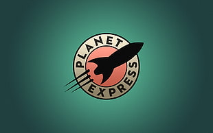 Planet Express logo, Futurama, minimalism