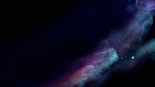 sky phenomenon, space, stars, nebula, digital art
