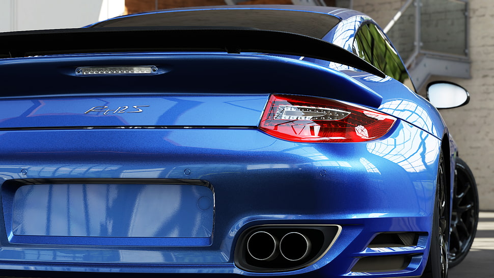 blue car, RUF, RUF Rt 12 S, Forza Motorsport 5, car HD wallpaper