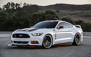 white Ford Mustang, Ford Mustang GT Apollo Edition, car, muscle cars, Ford HD wallpaper