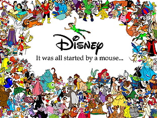 Disney characters poster, Disney