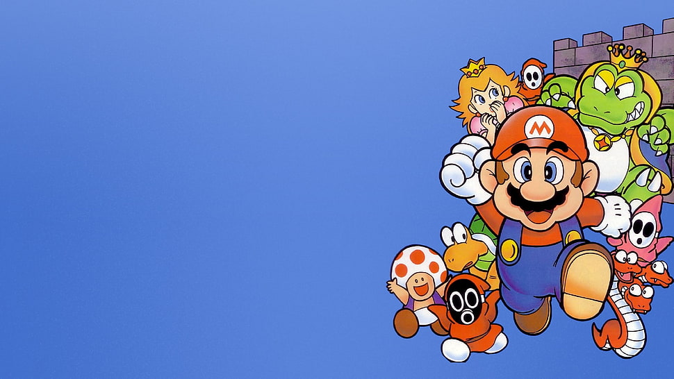 Super Mario characters illustration, Club Nintendo, Super Mario, Nintendo, Nintendo Entertainment System HD wallpaper