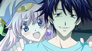 male and female anime character, Chaos;Head, manga HD wallpaper
