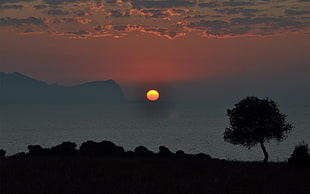 sun set, landscape, sunset, coast, nature HD wallpaper