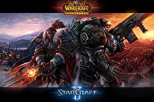 World of Warcraft StarCraft game illustration, Starcraft II, World of Warcraft, World of Warcraft: Cataclysm, video games HD wallpaper