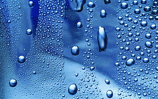 Water drops on glass panel