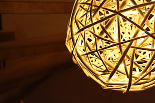 ball wicker lamp HD wallpaper