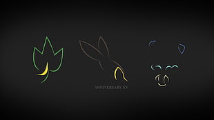 Anniversary XV illustration, Pokémon, video games, minimalism