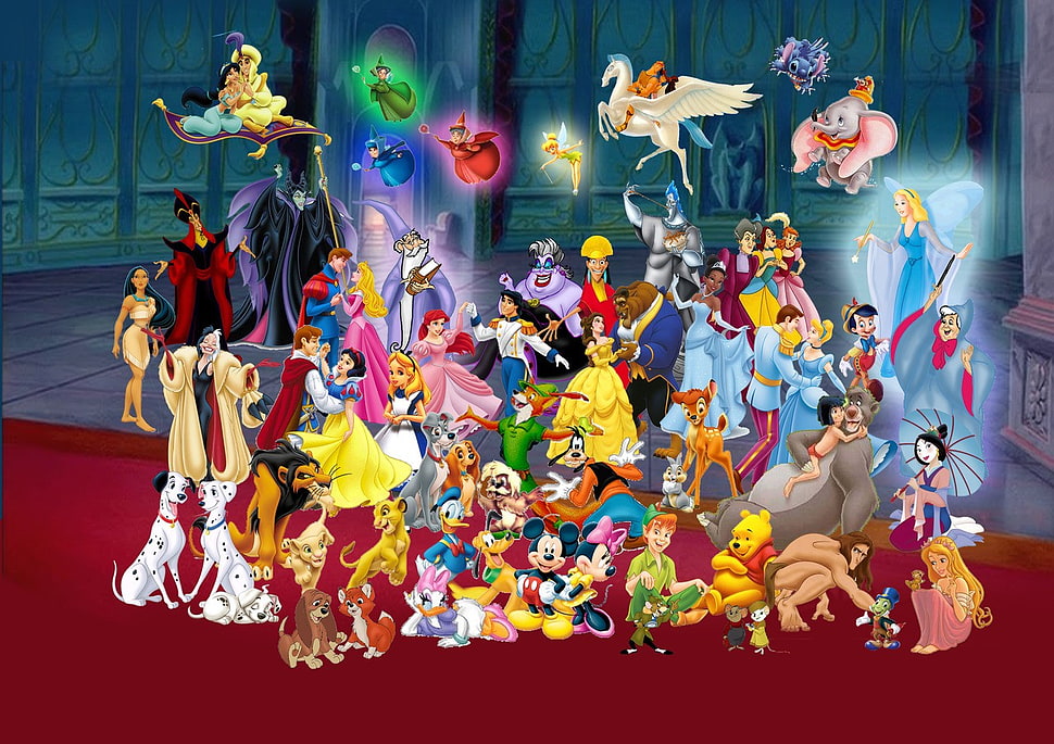 Disney Characters illustration, Disney HD wallpaper | Wallpaper Flare