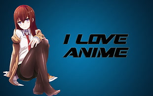 I Love Anime graphic wallpaper