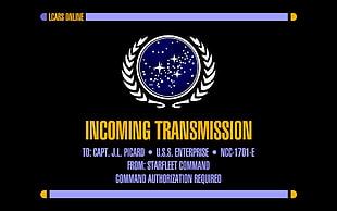 Incoming Transmission advertisement, Star Trek, USS Enterprise (spaceship), LCARS HD wallpaper