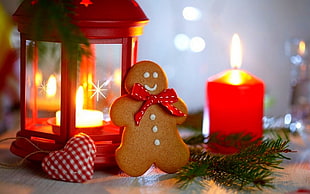gingerbread and candle lantern
