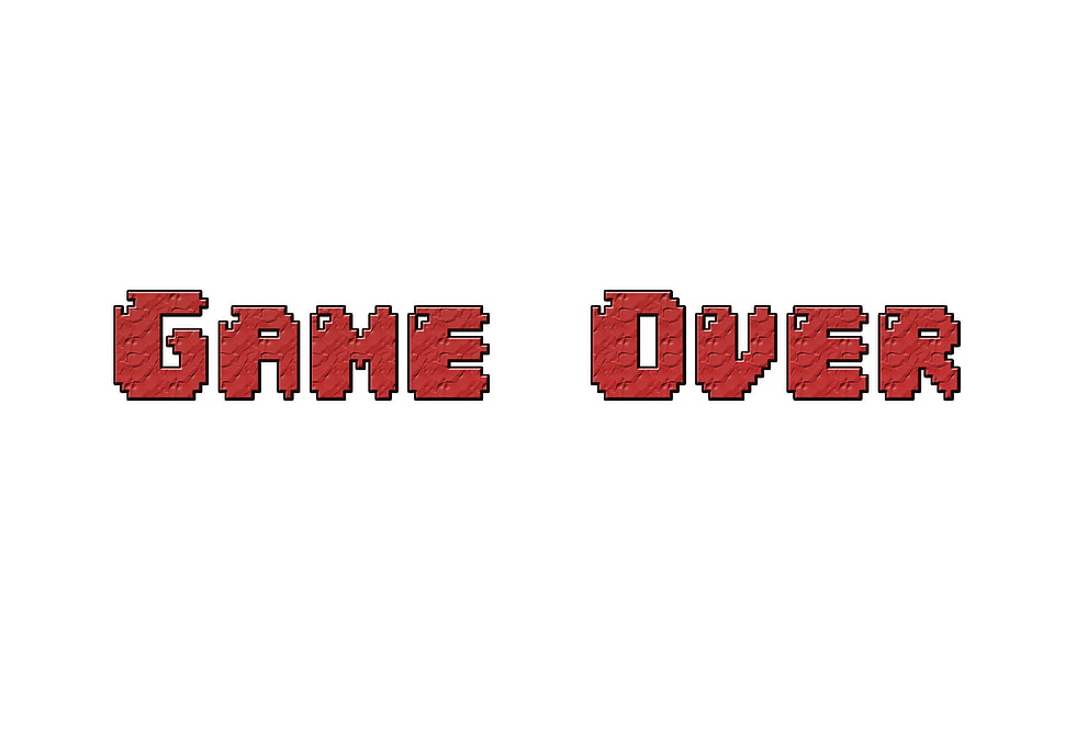 Game Over text, digital art, GAME OVER, minimalism, text HD wallpaper