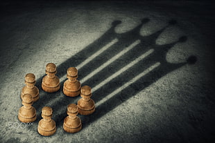 brown wooden frames, chess, shadow, pawns, 500px