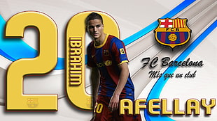 Ibrahim poster screenshot, FC Barcelona, Ibrahim Afellay HD wallpaper