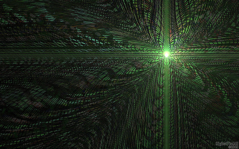 green illustration HD wallpaper