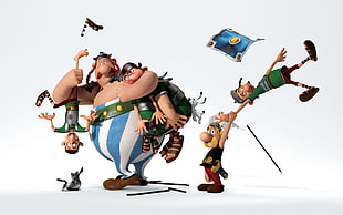 cartoon characters illustration HD wallpaper