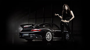 black sports coupe, Porsche 911, car HD wallpaper