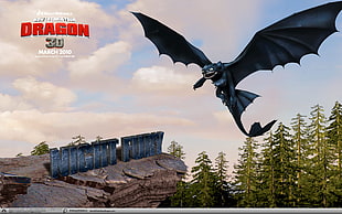 Night Fury How to Train Your Dragon graphic wallpaper