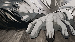 Death Note Light Yagami digital wallpaper, Death Note, Lawliet L, anime, hands