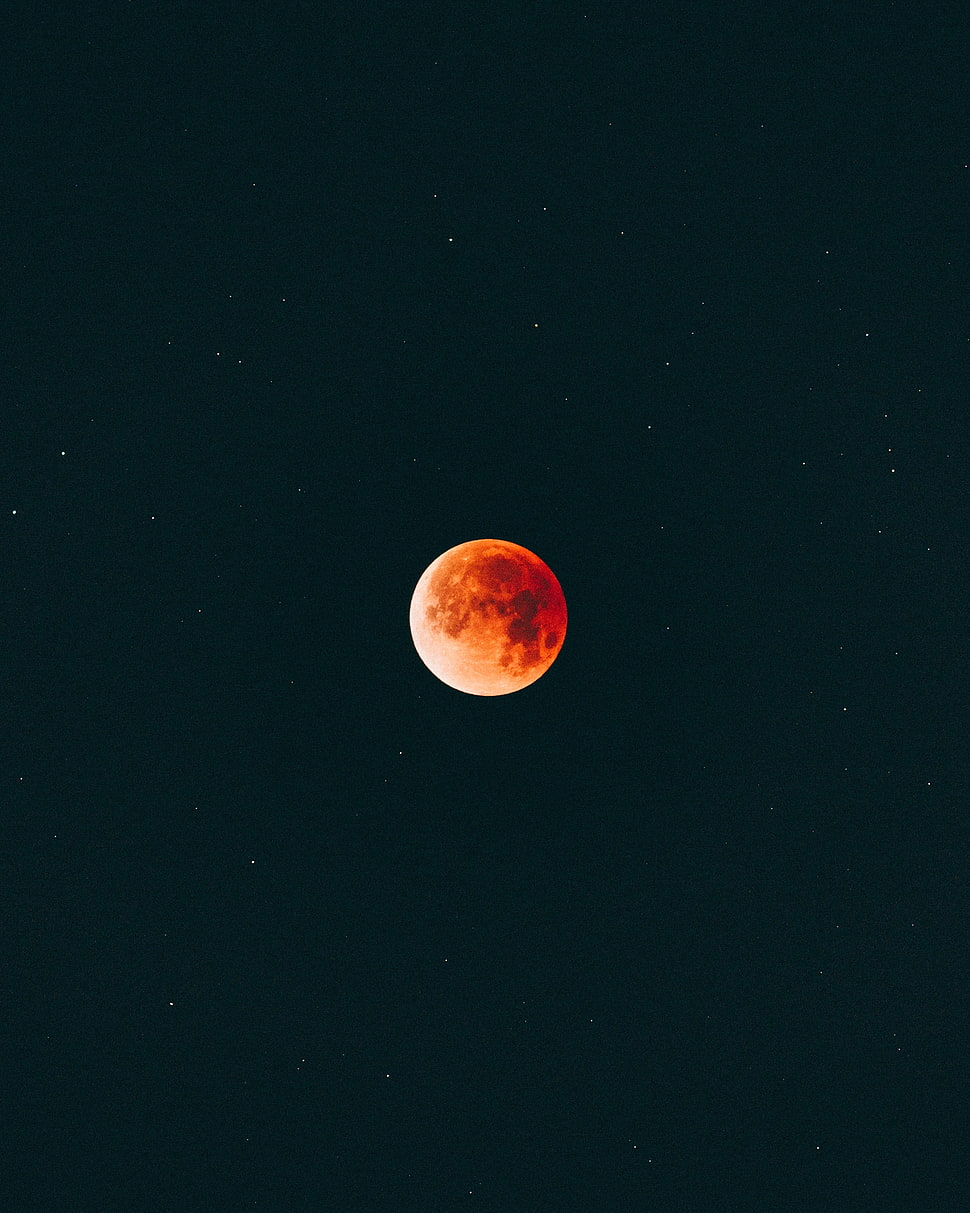 moon on sky, Moon, Sky, Space HD wallpaper
