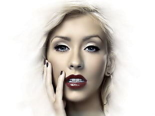 Christina Aguilera, Christina Aguilera, singer, vignette, face HD wallpaper