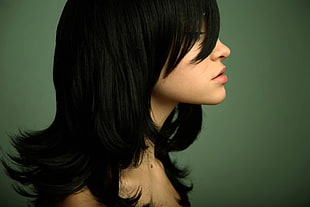 photo of woman with black long hair