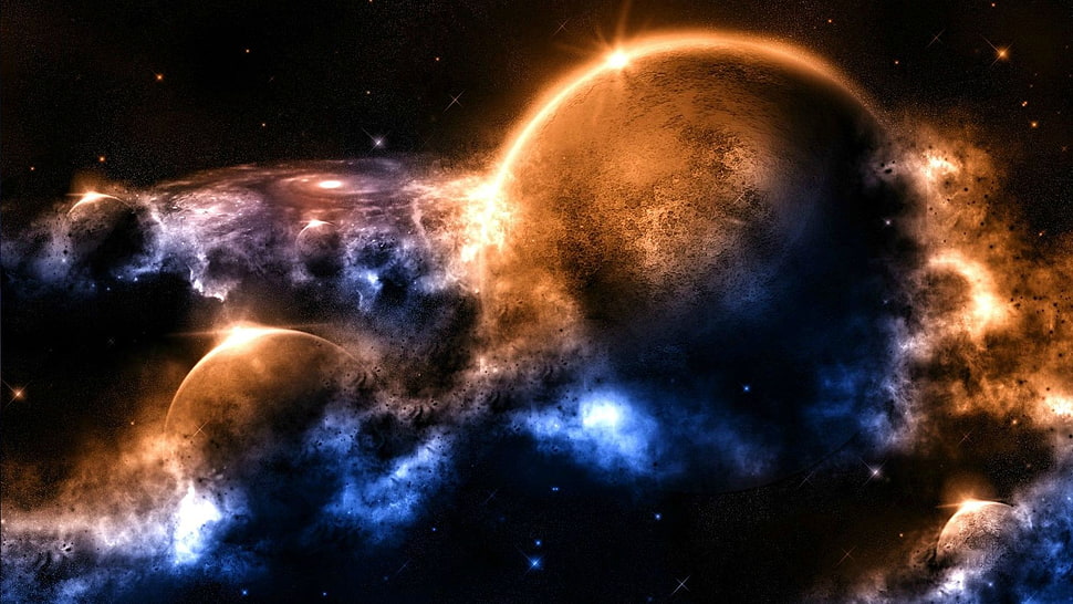 galaxy digital wallpaper, space HD wallpaper