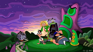 cartoon characters wallpaper, Day of the Tentacle, video games