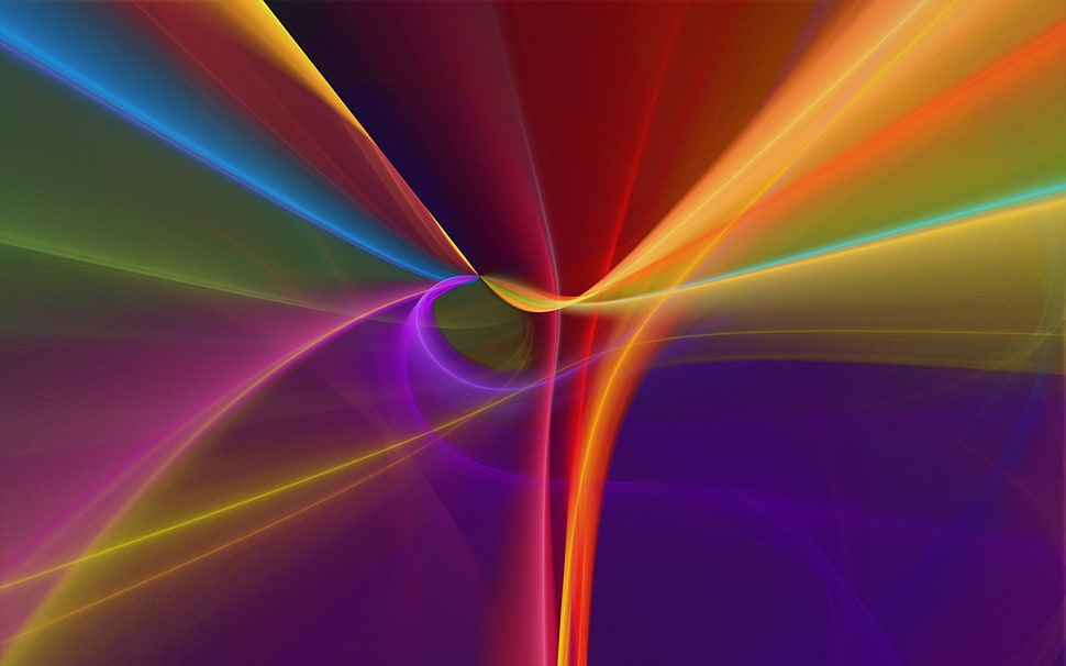 orange, purple, and pink light stroke HD wallpaper