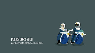police cops 3000 illustration, Futurama, animated series HD wallpaper