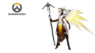 Overwatch character digital wallpaper, Overwatch, Mercy (Overwatch) HD wallpaper