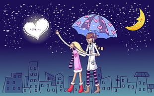 Couple,  Love,  Walk,  Umbrella HD wallpaper