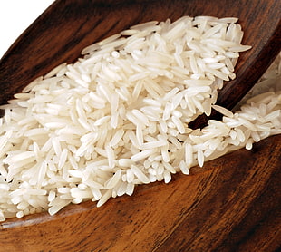rice on brown wooden table HD wallpaper