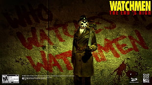 Watchman The End Is High wallpaper, movies, Watchmen, Rorschach, graffiti HD wallpaper