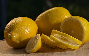 three lemon fruits
