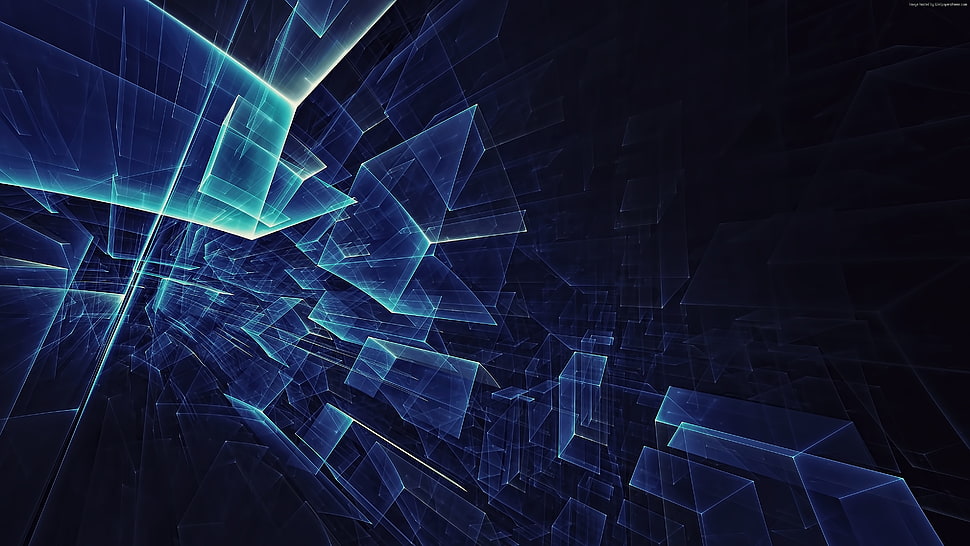 blue illusion HD wallpaper