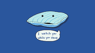 blue throw pillow, pillow, sleeping HD wallpaper
