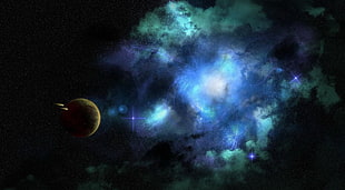 galaxy during night time HD wallpaper