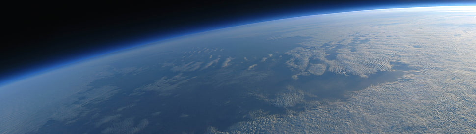 Planet Earth wallpaper, multiple display, space, Earth, clouds HD wallpaper