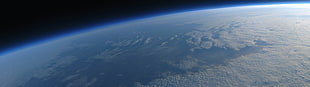 Planet Earth wallpaper, multiple display, space, Earth, clouds