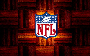 NFL logo with brown background