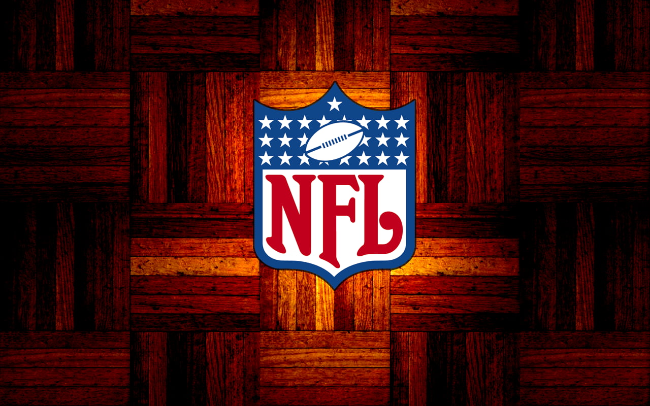 NFL logo with brown background
