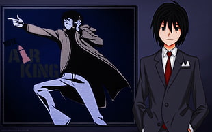 boy wearing suit anime character HD wallpaper