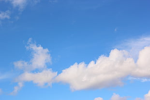 white and blue cloudy sky, sky HD wallpaper