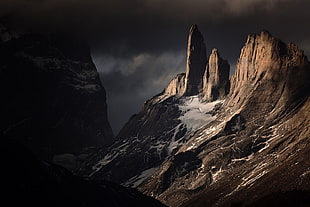 mountains, mountains, clouds, dark, Chile