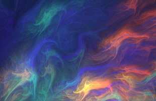 multicolored abstract art displayed