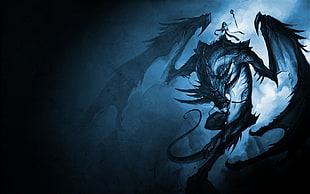 dragon drawing illustration HD wallpaper