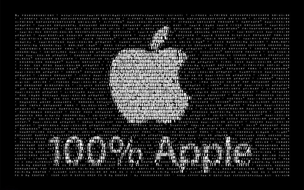 Apple,  Bw,  Mosaic,  Logo HD wallpaper