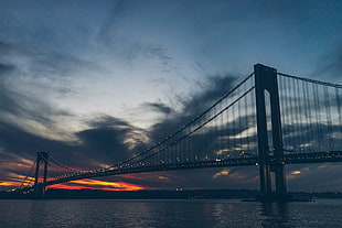 Golden Gate Bridge, USA, bridge, water, sunset